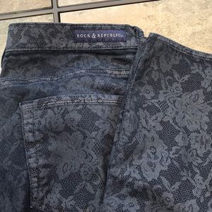 Rock & Republic Berlin 14M Lace Overlay Jeans